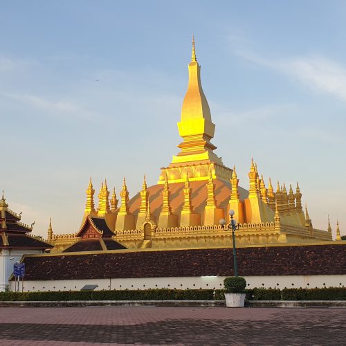 The golden stupa of Pha That Luang in Vientiane, Laos The golden stupa of Pha That Luang in Vientiane, Laos