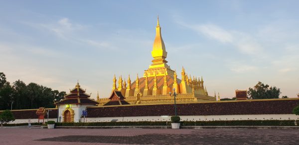 The golden stupa of Pha That Luang in Vientiane, Laos The golden stupa of Pha That Luang in Vientiane, Laos